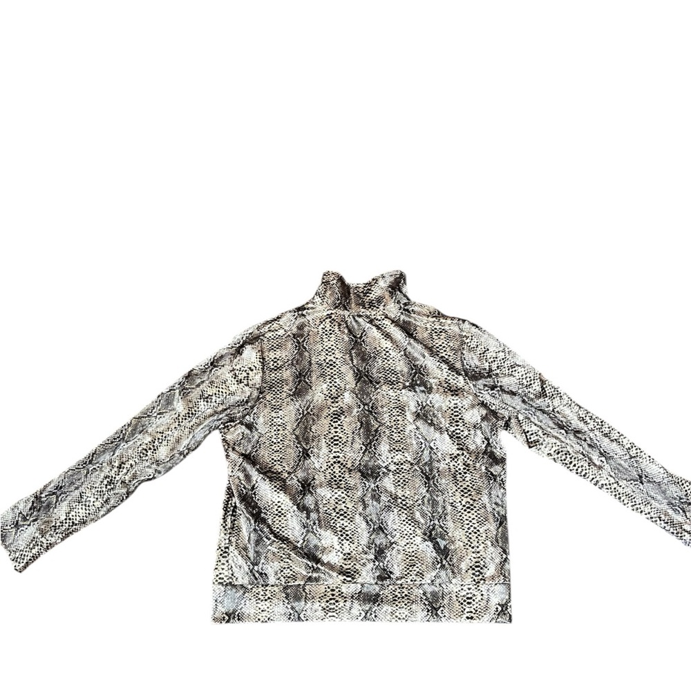 Chic Snakeskin Pattern Velour Jacket - image 3